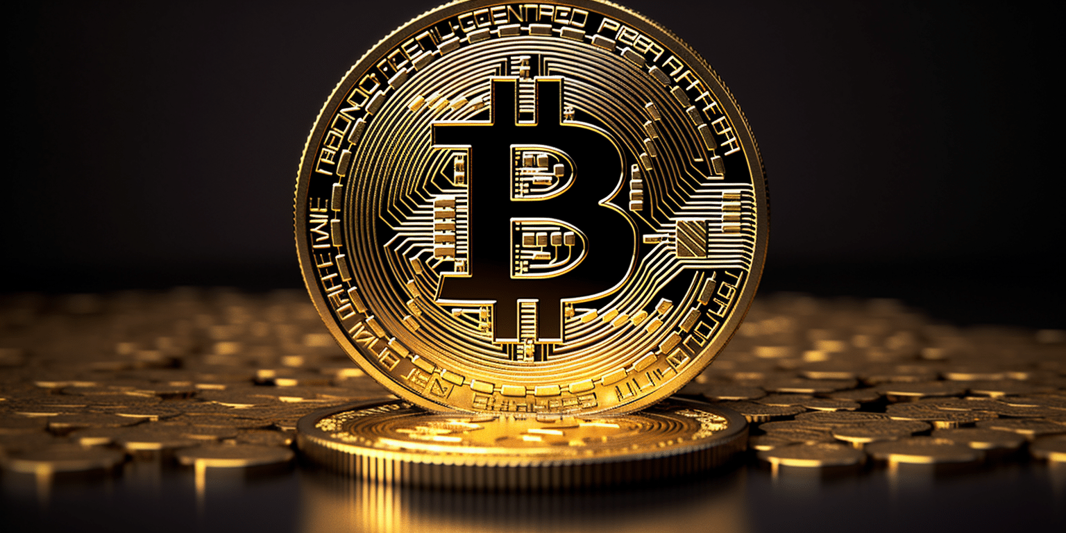 Golden Bitcoin coin