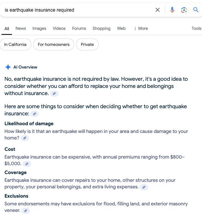 Is Earthquake Insurance Required?